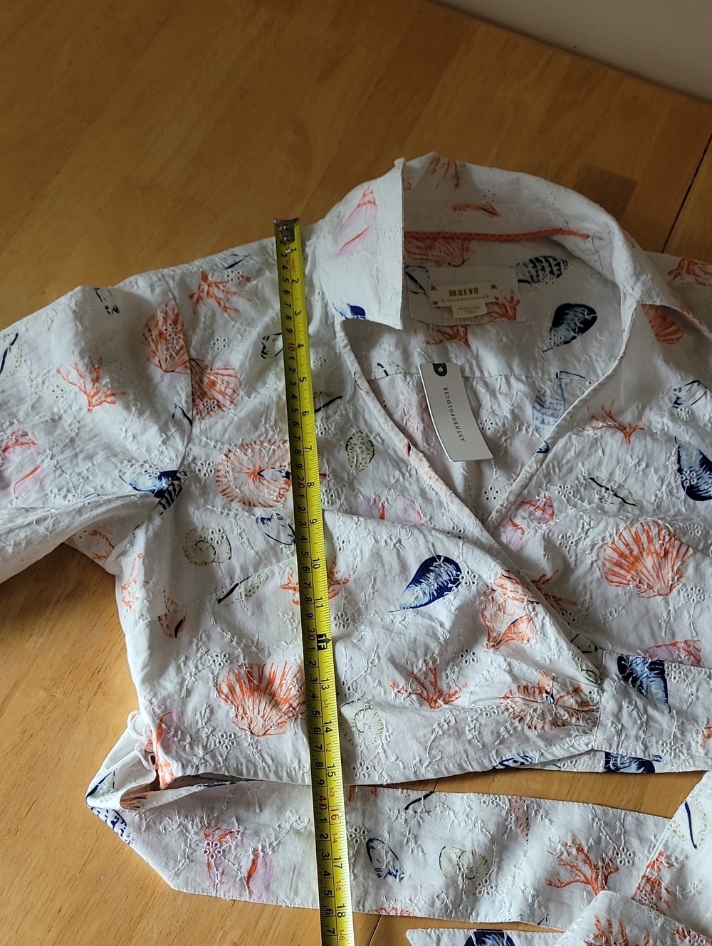 Anthropologie Maeve Puff-Sleeve Wrap Top - Picture 9 of 12